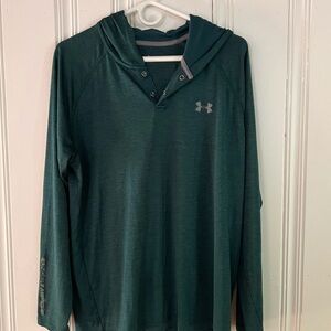 Under Armour Men's Teal Hooded Long Sleeve